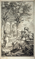 Bild von Charles Eisen auf dem Buchtitel Essai sur l’Architecture (1755) von Marc-Antoine Laugier